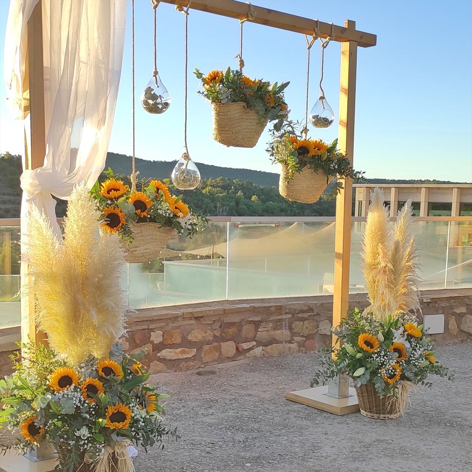 ramo de flores artesanal para boda