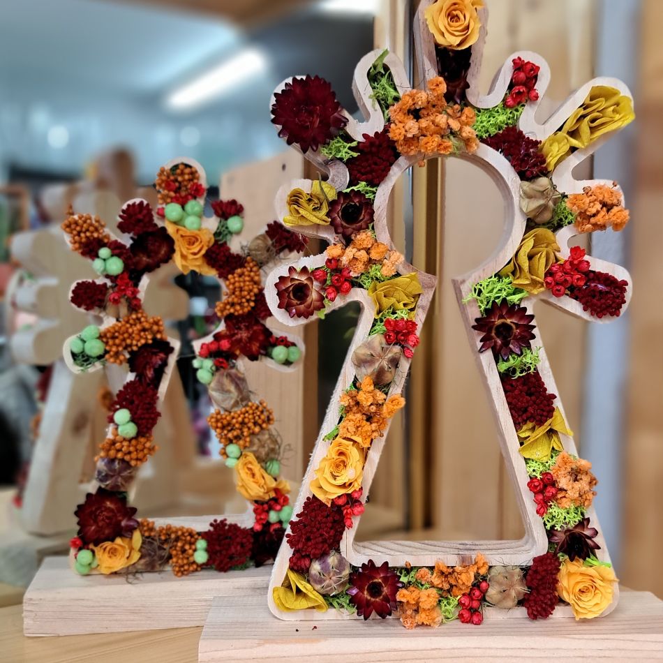ramo de flores artesanal detalle redondo pilarica